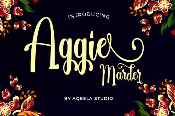 Aggie Marder Script Font for Editorial Design