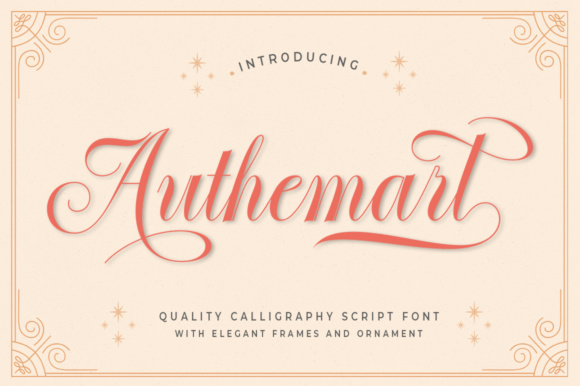 Authemart Script Font for Elegant Editorial Design