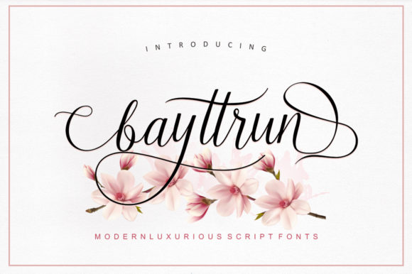 Bayttrun Script Font for Modern Editorial Design