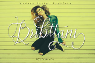 Bribttani Script Font for Handmade Labels and Cards