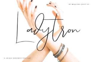 Ladytron Script Font for Editorial Design