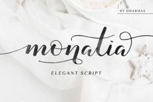 Monatia Script Font for Elegant Editorial Design