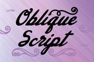 Oblique Script Font for Editorial Design