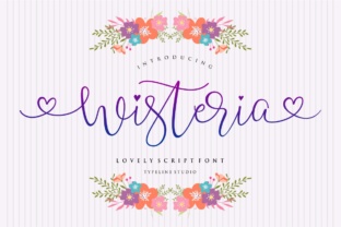 Wisteria Script Font for Handmade Products